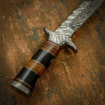 IMPACT CUTLERY RARE CUSTOM DAMASCUS BOWIE KNIFE