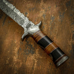 IMPACT CUTLERY RARE CUSTOM DAMASCUS BOWIE KNIFE