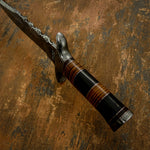IMPACT CUTLERY RARE CUSTOM DAMASCUS BOWIE KNIFE