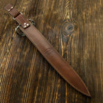 UK custom sword leather sheath maker. Leather work, custom swords leather sheath, leather scabbard UK