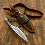 IMPACT CUTLERY RARE CUSTOM D2 FULL TANG BUSHCRAFT SKINNING KNIFE CAMEL BONE