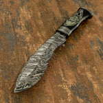 IMPACT CUTLERY RARE CUSTOM BOWIE KNIFE SCRIMSHAW WORK