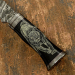 IMPACT CUTLERY RARE CUSTOM BOWIE KNIFE SCRIMSHAW WORK