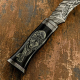 IMPACT CUTLERY RARE CUSTOM BOWIE KNIFE SCRIMSHAW WORK