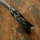 IMPACT CUTLERY RARE CUSTOM BOWIE KNIFE SCRIMSHAW WORK