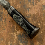 IMPACT CUTLERY RARE CUSTOM BOWIE KNIFE SCRIMSHAW WORK