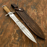 IMPACT CUTLERY RARE CUSTOM D2 LARGE FULLER DAGGER KNIFE