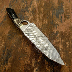UK custom chef cleaver knife, mirror polished, antler & bull horn handle