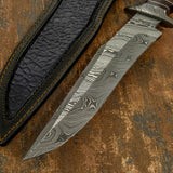 IMPACT CUTLERY UK CUSTOM DAMASCUS BOWIE KNIFE