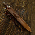 UK custom sword leather sheath maker. Leather work, custom swords leather sheath, leather scabbard UK