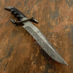 IMPACT CUTLERY RARE CUSTOM DAMASCUS BOWIE KNIFE