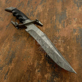 IMPACT CUTLERY RARE CUSTOM DAMASCUS BOWIE KNIFE