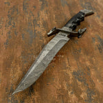 IMPACT CUTLERY RARE CUSTOM DAMASCUS BOWIE KNIFE