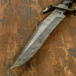 IMPACT CUTLERY RARE CUSTOM DAMASCUS BOWIE KNIFE