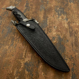 IMPACT CUTLERY RARE CUSTOM DAMASCUS BOWIE KNIFE