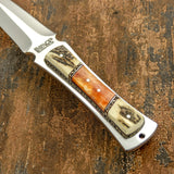 IMPACT CUTLERY RARE CUSTOM D2 FULL TANG BOOT KNIFE DAGGER STAG ANTLER