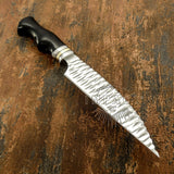 Buy UK Custom Knife, Mirror polished, Hammered, Bull Horn
