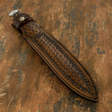 Buy UK Custom Boot Knife leather sheath. Tooling, Stamping, Carving