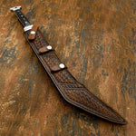 UK custom sword leather sheath maker. Leather work, custom swords leather sheath, leather scabbard UK