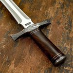 UK Custom dagger, Burl wood handle, damascus hilt