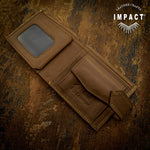 Impact Leather crafts, impact leather wallets, hand crafted