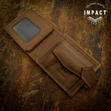 Impact Leather crafts, impact leather wallets, hand crafted