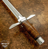 UK Sword, Stacked Leather, Blood grooved