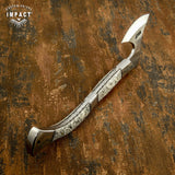 Custom fileworked spine, uk custom hatchet tomahawk axe