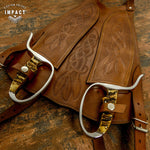 UK custom Wing Chun Swords Butterfly Leather sheath