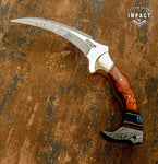 IMPACT CUTLERY RARE CUSTOM D2 FULL TANG KARAMBIT KNIFE