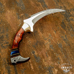IMPACT CUTLERY RARE CUSTOM D2 FULL TANG KARAMBIT KNIFE