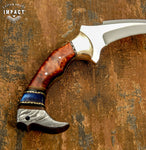 IMPACT CUTLERY RARE CUSTOM D2 FULL TANG KARAMBIT KNIFE