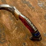 IMPACT CUTLERY RARE CUSTOM D2 FULL TANG KARAMBIT KNIFE