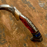IMPACT CUTLERY RARE CUSTOM D2 FULL TANG KARAMBIT KNIFE