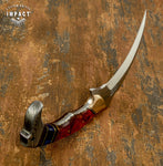 IMPACT CUTLERY RARE CUSTOM D2 FULL TANG KARAMBIT KNIFE