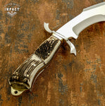IMPACT CUTLERY FULL TANG STAG BOWIE KNIFE