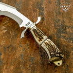 IMPACT CUTLERY FULL TANG STAG BOWIE KNIFE