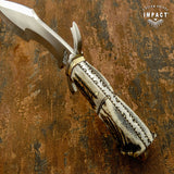 IMPACT CUTLERY FULL TANG STAG BOWIE KNIFE