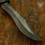 IMPACT CUSTOM DAMASCUS BOWIE CROWN ANTLER