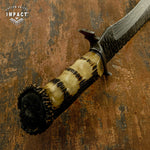 IMPACT CUSTOM DAMASCUS BOWIE CROWN ANTLER