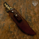 IMPACT CUSTOM DAMASCUS BOWIE CROWN ANTLER