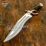 IMPACT CUSTOM BOWIE KNIFE PINE CONE RESIN HANDLE