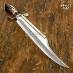 IMPACT CUTLERY RARE CUSTOM D2 HEAVY DUTY MASSIVE BOWIE KNIFE CROWN ANTLER