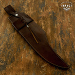 IMPACT CUTLERY RARE CUSTOM D2 HEAVY DUTY MASSIVE BOWIE KNIFE CROWN ANTLER