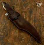 IMPACT CUTLERY RARE CUSTOM D2 HEAVY DUTY MASSIVE BOWIE KNIFE CROWN ANTLER