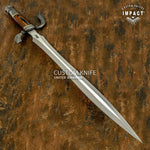 IMPACT CUTLERY RARE CUSTOM D2 VICKING SWORD DAGGEER KNIFE