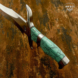 IMPACT CUTLERY RARE CUSTOM D2 ART BOWIE KNIFE
